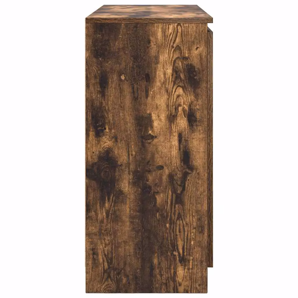 Berkfield Home Smoked Oak Sideboard with Drawers in Brown, W/D/H: 100.5 x 35 x 76 cm – 4