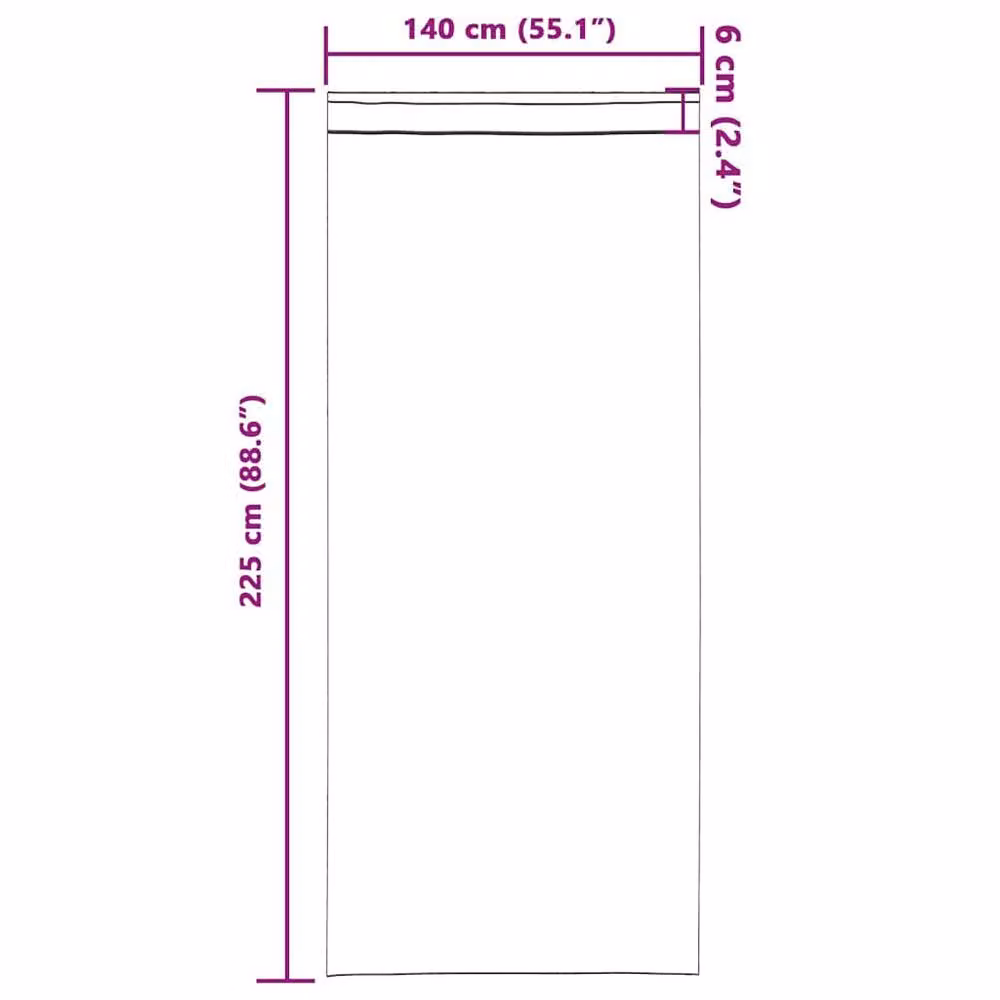 Berkfield Home Modern Opaque Polyester Curtains, 2 Pack, Red, H 225 x W 140 cm – 6