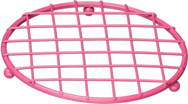 Orsina Helix Oval Metal Trivet in Pink