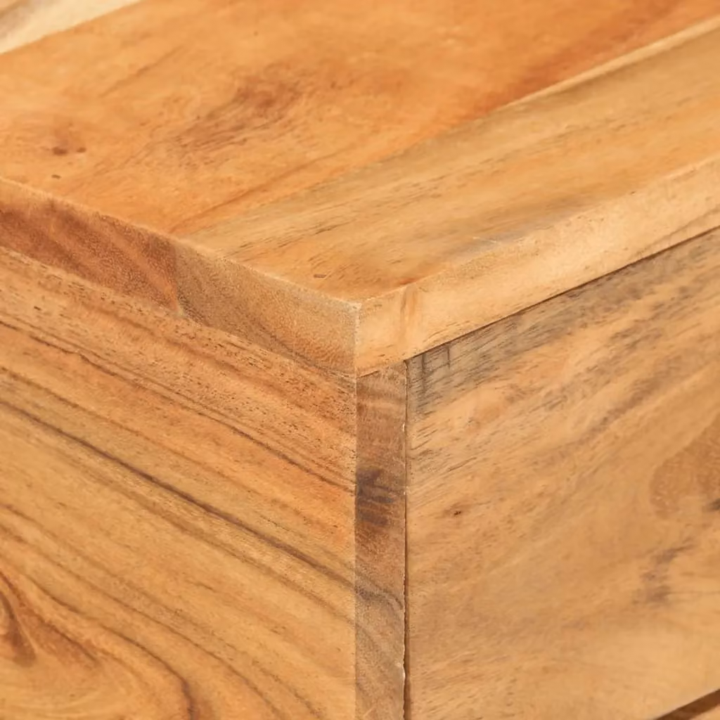 Berkfield Home U-Shaped Side Table in Brown Solid Acacia Wood, W/D/H: 45 x 30 x 61 cm – 3