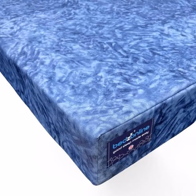 Bedzonline Waterproof Memory Foam Mattress in Blue, Small Single, Height: 15 cm – 1
