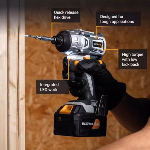 Batavia MAXXPACK 18V Brushless Impact Driver Bare Unit in Grey – 3