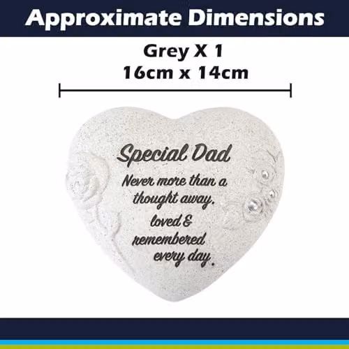VFM e-Store Memorial Flower Pot Ornament, Grey, W: 16 cm, D: 14 cm, H: 14 cm – 2