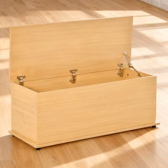 ERGOVEXA 113L Storage Chest in Natural Burlywood, W/D/H: 100 x 40 x 40 cm