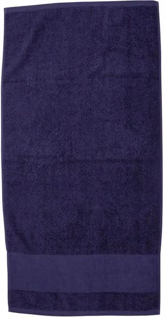 Towel City Navy Blue Cotton Printable Border Hand Towel with Hanging Loop