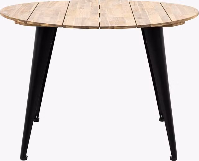 Perch & Parrow Chinwag Outdoor Round Dining Table in Brown Acacia Wood