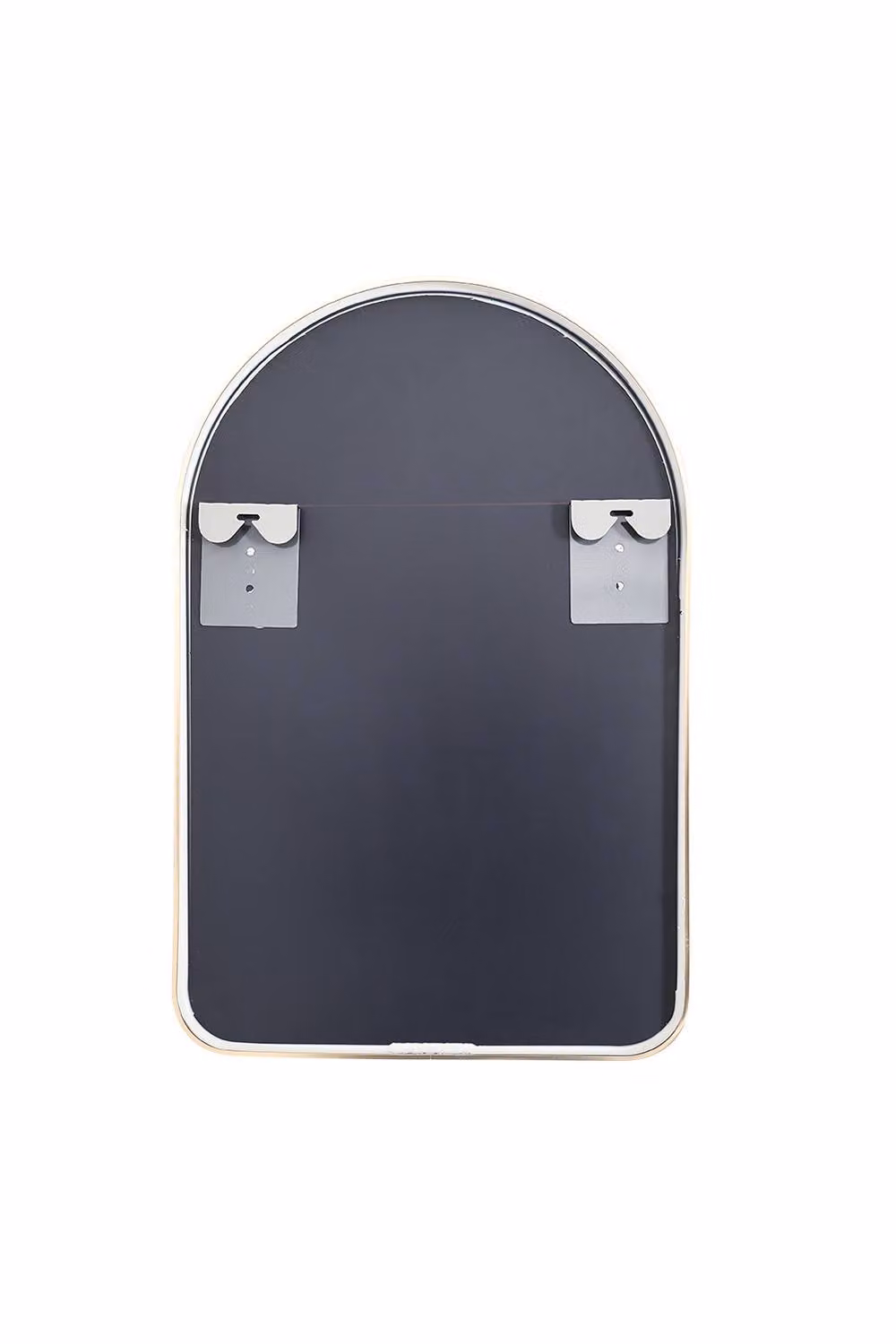 Living and Home Modern Arched Wall Mirror in Gold and Black Metal and Glass, W/D/H: 70 x 40 x 1 cm – 3