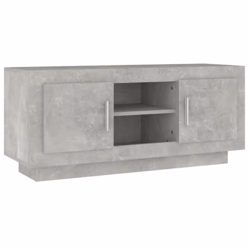 vidaXL Modern TV Cabinet in Concrete Grey, W/D/H: 102 x 35 x 45 cm