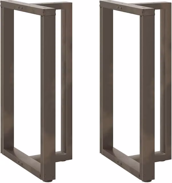 Berkfield T-Shaped Home Bar Table Legs, 2 Piece Set, Black Matt Steel, W: 60 cm, D: 35 cm, H: 100-101 cm – 1