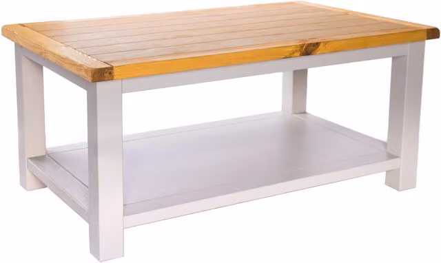 Cabinet Bits Rectangular Coffee Table with Shelf in Grey, H45 x W100 x D60 cm