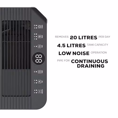 TCP Smart 20L Wi-Fi Dehumidifier with App Control and Continuous Drain, White – 5
