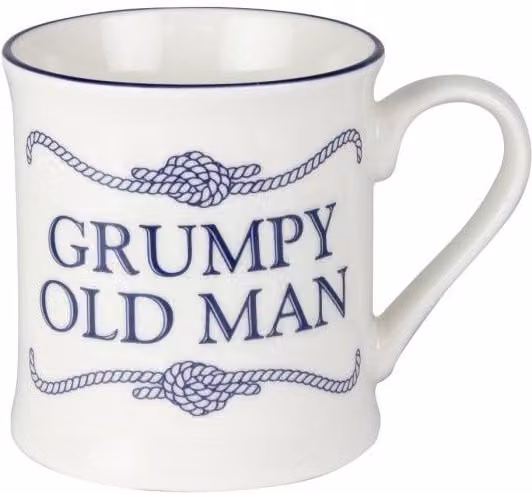 Nauticalia Ltd Men's Crew Bone China Mug in White and Blue