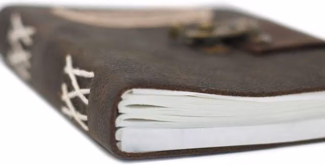 KDMK Leather Confessions Softcover Notebook with Lock in Black