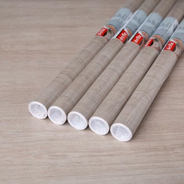 dc fix Oak Santana Lime Self Adhesive Vinyl Wrap for Kitchen Doors and Worktops, Beige/Grey, W: 67.5 cm, L: 2 m (Pack of 5)