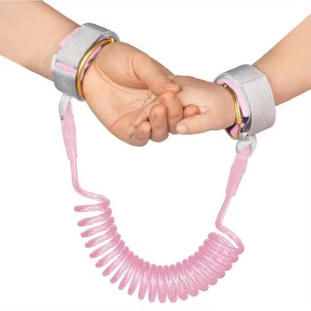 Dyzi Toddler Safety Bracelet with Traction Rope in Pink