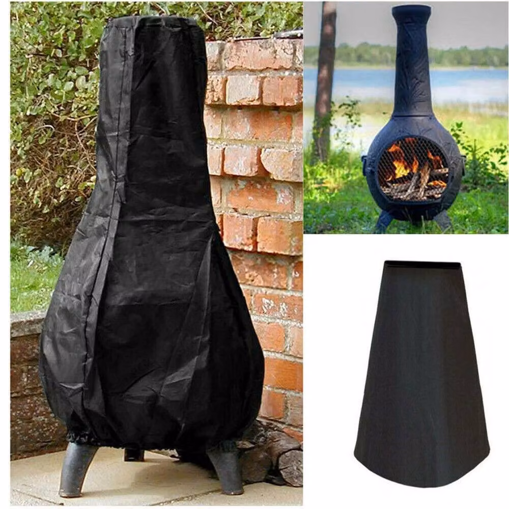 SPETLEK Waterproof Black BBQ Chiminea Cover, W/D/H: 100 x 100 x 122 cm – 6