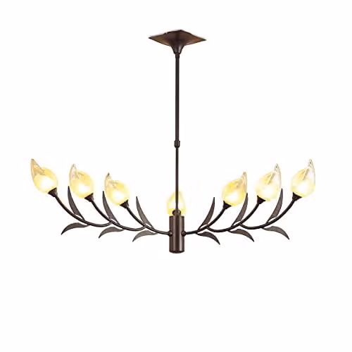 Netlighting Inspired Holland Telescopic Pendant 9 Light G9 in Brown and Black Oxide – 1