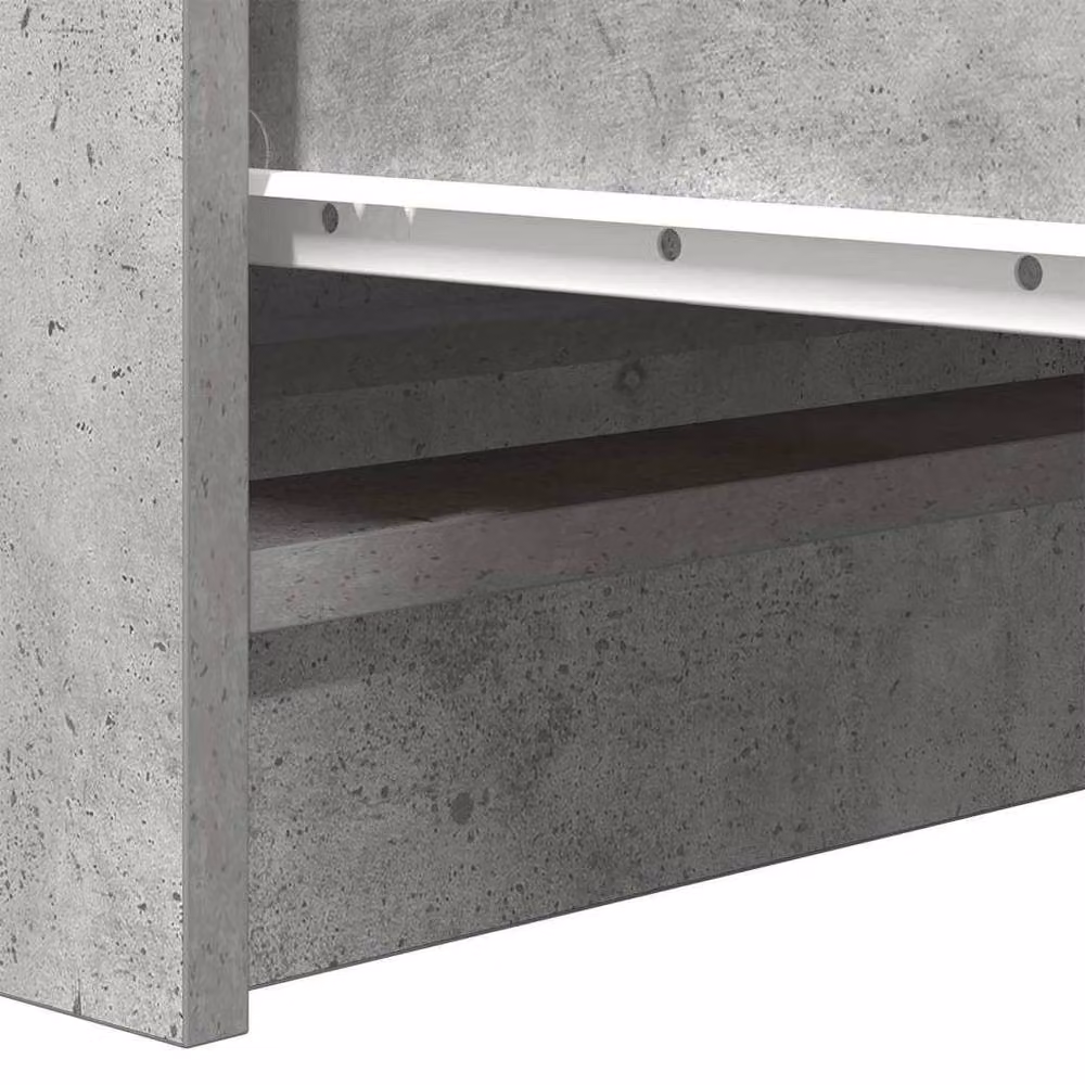 Berkfield Home Sideboard in Concrete Grey, W/D/H: 100 x 35 x 99 cm – 4