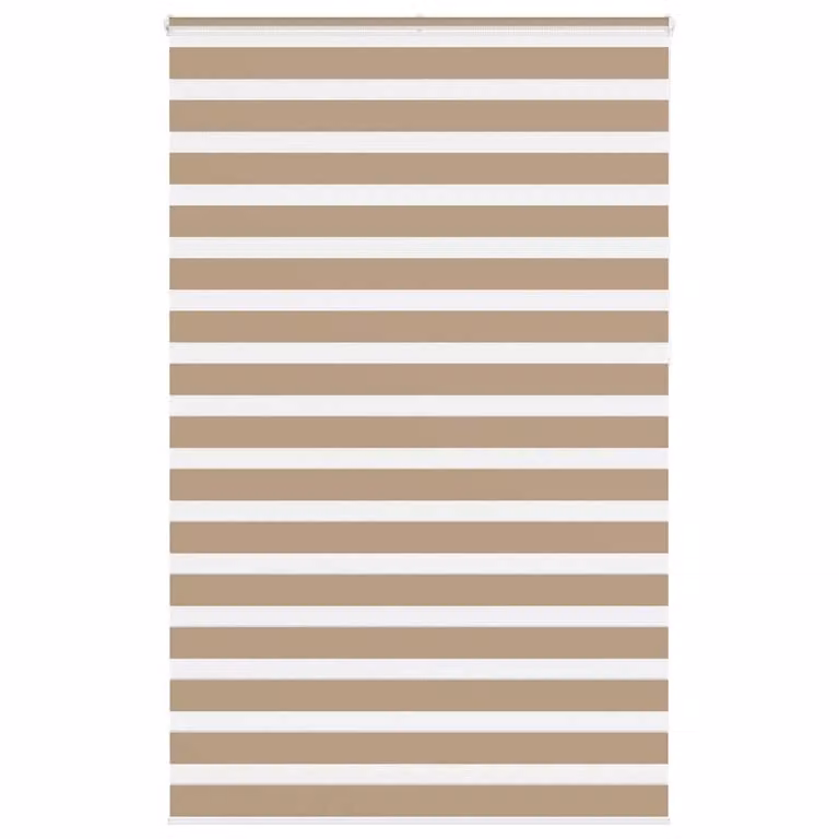 Berkfield Home Elegant Zebra Blind in Sand Brown, W: 145 cm, H: 230 cm