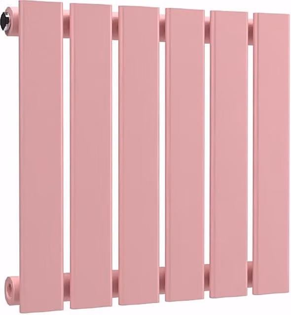 Lux Heat Single Flat Horizontal Steel Radiator in Pink, W: 42.0 cm, H: 40.0 cm