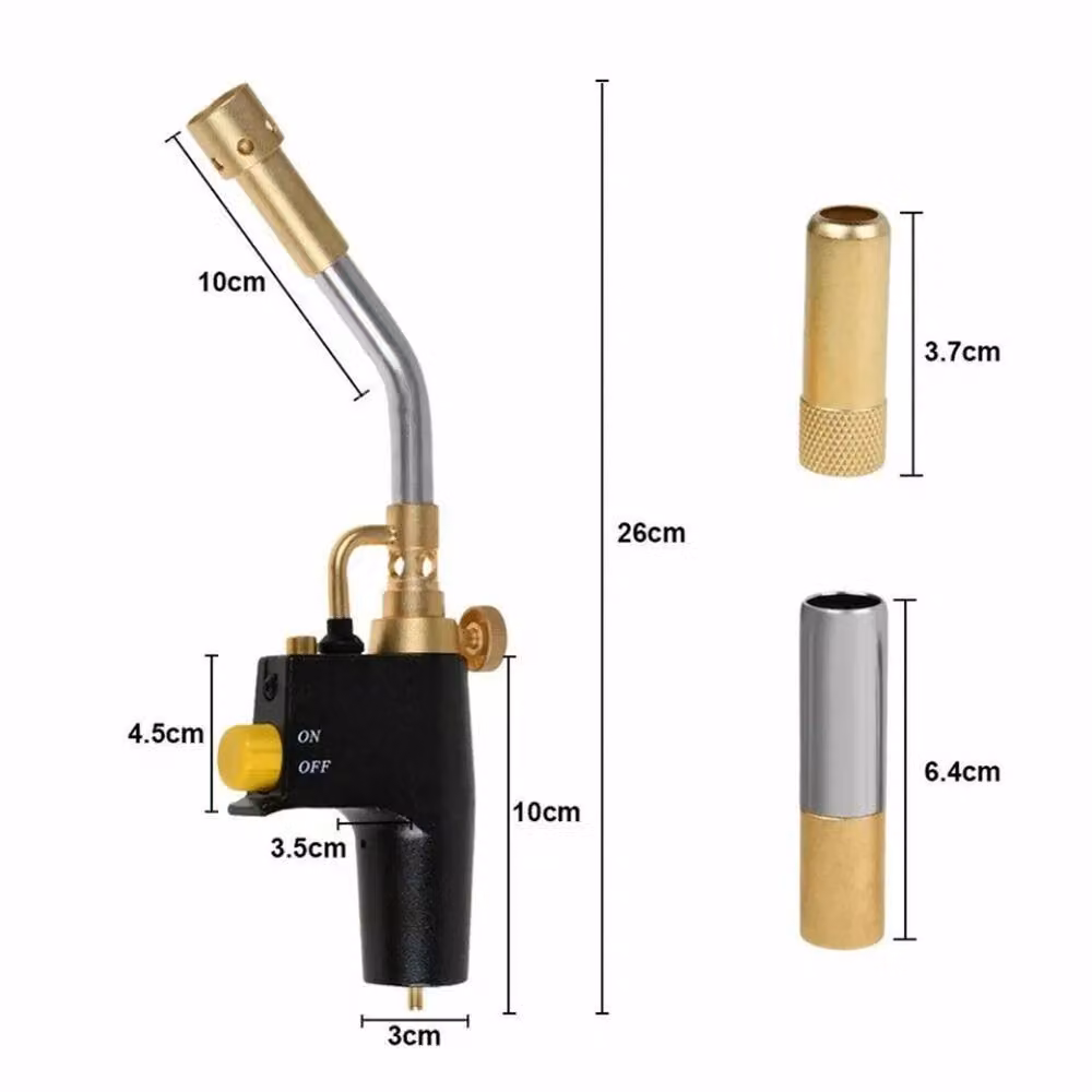 Nordara Gold Propane Mapp Gas Blow Torch for Welding, Soldering and Brazing with 3 Tips – 2