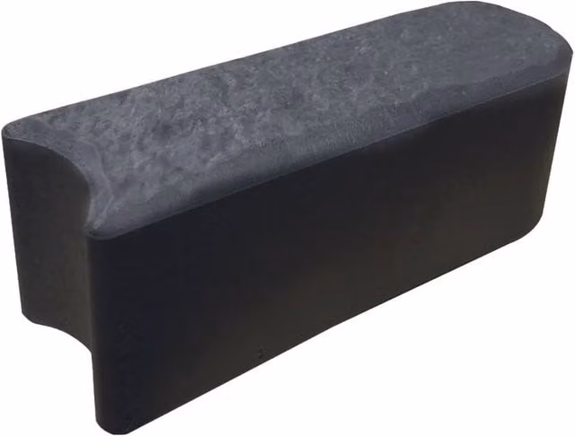 Primrose Stomp Edge Lawn Edging Panel in Grey Rubber