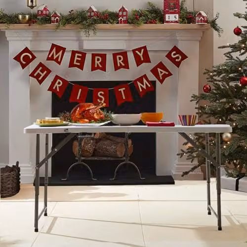 Neo Portable Extendable Folding Table in White – 2