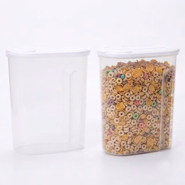 Storm Trading Group Set of 3 Airtight and Leakproof Kitchen Cereal Storage Containers, 3 Litre Each, Clear
