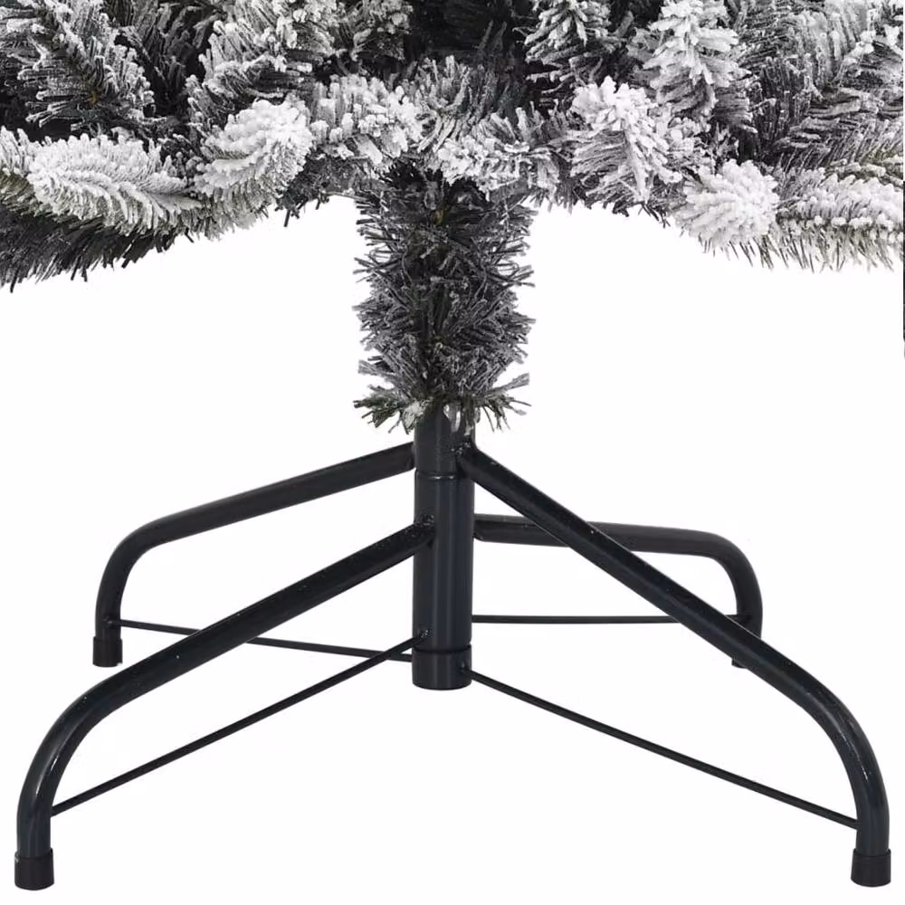 Berkfield Home Artificial Flocked Christmas Tree with 300 LEDs, Green, Height: 180 cm – 6