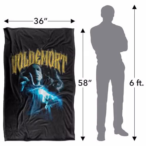 Warner Bros. Harry Potter Voldemort Lightning Silky Touch Super Soft Fleece Throw Blanket, Multicolour, W: 91.44 cm x D: 91.44 cm x H: 147 cm – 4
