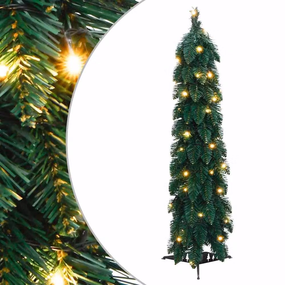 Berkfield Home Beautiful Green Artificial Pre-lit Tabletop Christmas Tree with 45 LEDs, Height: 90 cm – 2