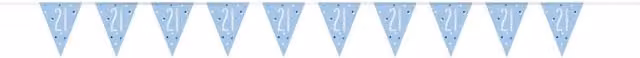 KDMD Blue and Silver Prismatic Plastic 21st Birthday Flag Banner for Adults