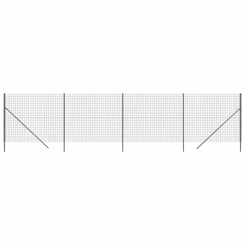 Berkfield Home PVC Coated Wire Mesh Fence, Anthracite and Black, Galvanised Steel, H: 1.6 m x W: 10 m – 2