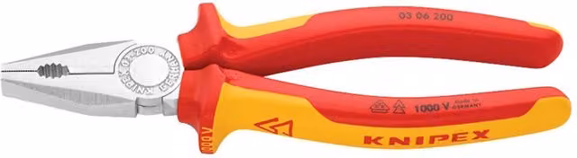 Knipex Multicolour VDE Combination Pliers in Hardened Steel