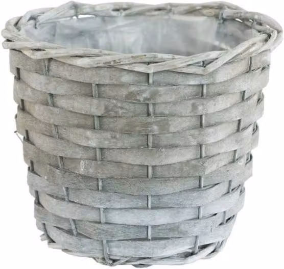 KDMD Grey Split Willow Open Weave Basket with Handles, 3 Pack