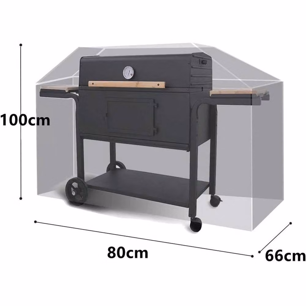 SPETLEK Heavy Duty Waterproof BBQ Cover in Black, W/D/H: 80 x 66 x 100 cm – 2