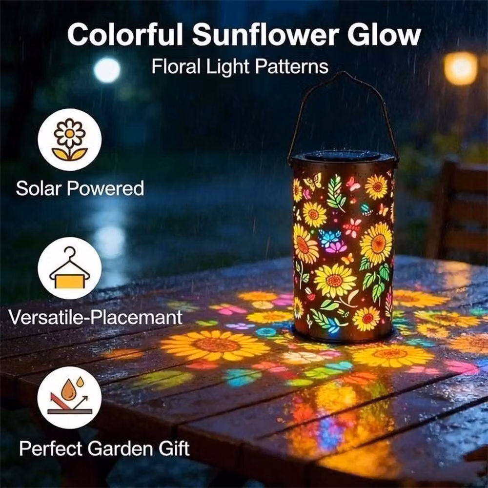 SPETLEK Sunflower Solar Garden Lantern in Multicolour – 2