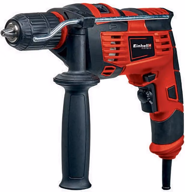 Einhell TC-ID 720/1E 720W Electric Impact Drill with Bit Set and Case in Black and Red