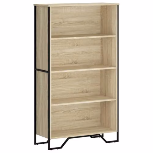 vidaXL Modern Bookcase in Brown Sonoma Oak, W/D/H: 80 x 31 x 137.5 cm – 1