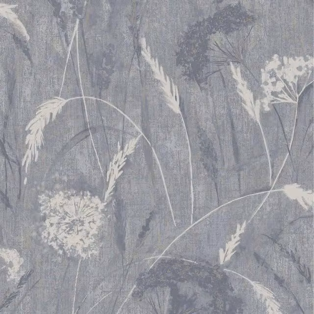 Holden Decor Botanical Floral Blue Paper Wallpaper Roll