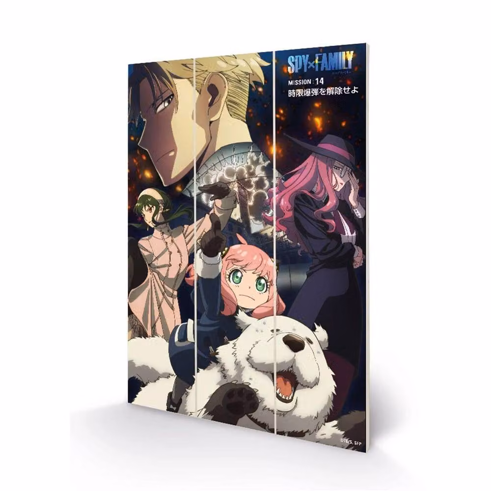 Spy x Family Mission 14 Multicolour Wooden Micro Print Illustration – 2