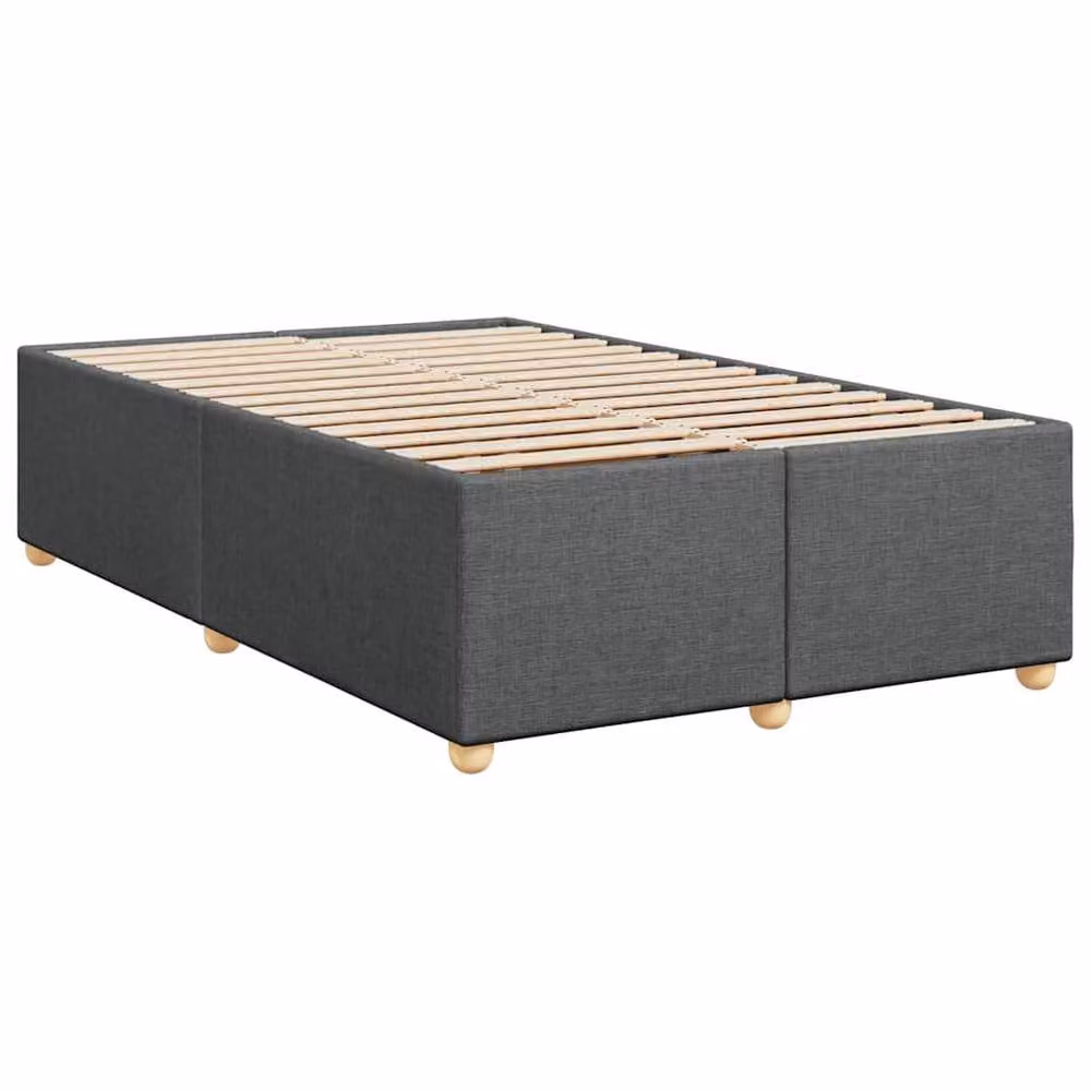 Berkfield Home Upholstered Fabric Bed Frame in Grey, Double (W: 140 cm, L: 200 cm) – 3