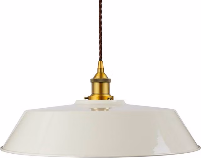 SE Home Chancery Large Pendant Light in White, Antique Gold and Brown