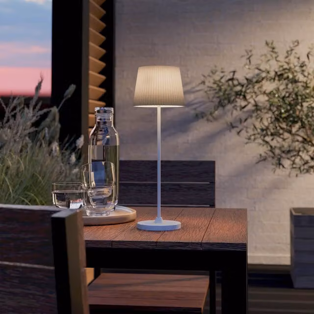 Eglo Leonero Portable LED Tuneable Table Lamp with Touch Dimmer, Green and White