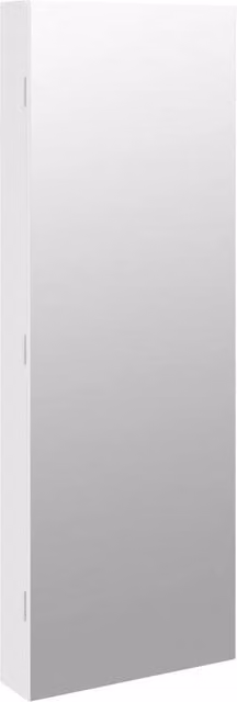 Berkfield Home White Glossy Wall Mounted Mirror Jewellery Cabinet with LED Lights – 1
