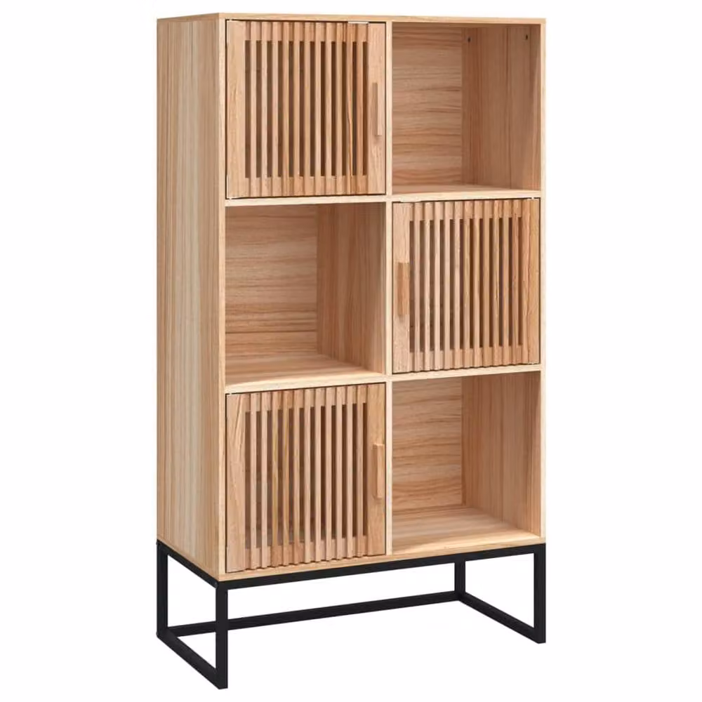 Berkfield Home Scandinavian Highboard in Brown, W/D/H: 70 x 35 x 125 cm – 2