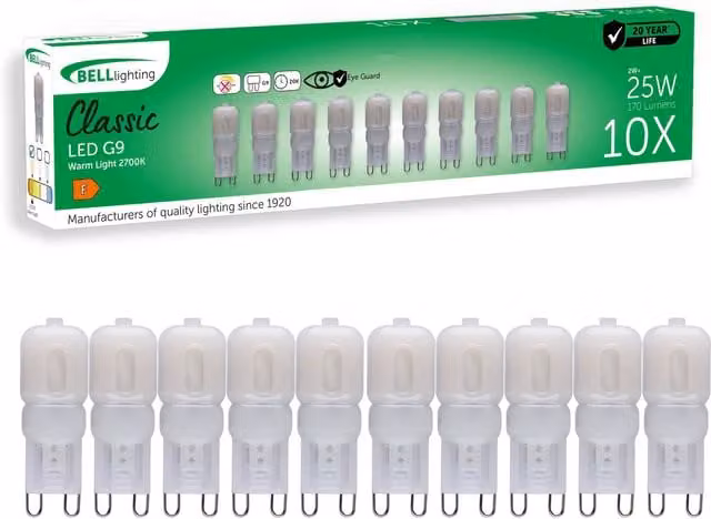 BELL Lighting G9 LED Capsule Bulbs, Warm White