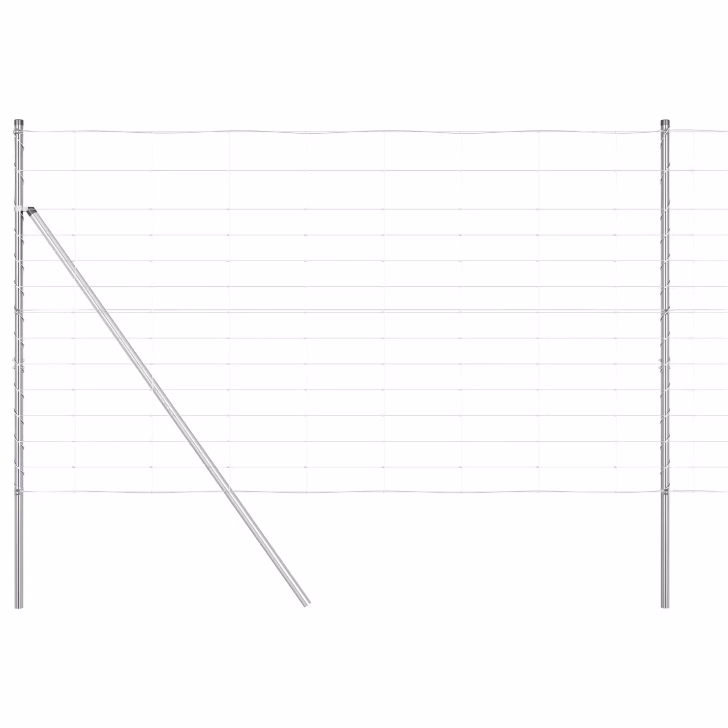 Berkfield Home Field Fence Galvanised Steel in Silver, H 140 cm x L 50 m – 2