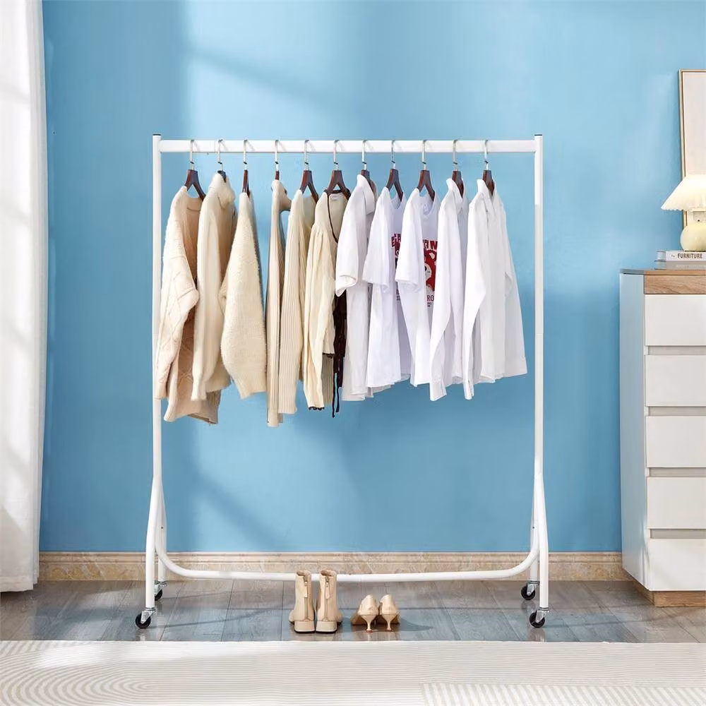 PAWNORA Heavy Duty White Metal Clothes Rail – 2