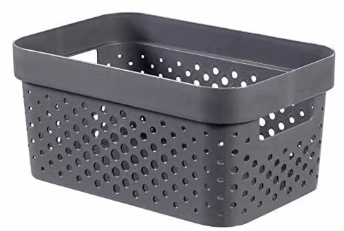 Curver Infinity Tray Dots Recycled Plastic in Anthracite Grey, 4.5 l – 1